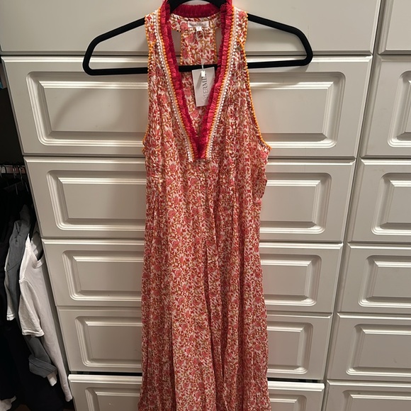 NWT Poupette St Barth Nava Long Dress in Pink - Picture 10 of 14